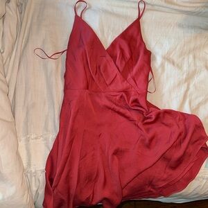 salmon color express mini dress